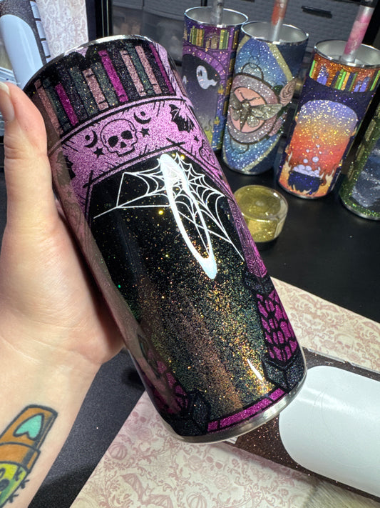 Pink Spooky Library Tumbler - 22oz